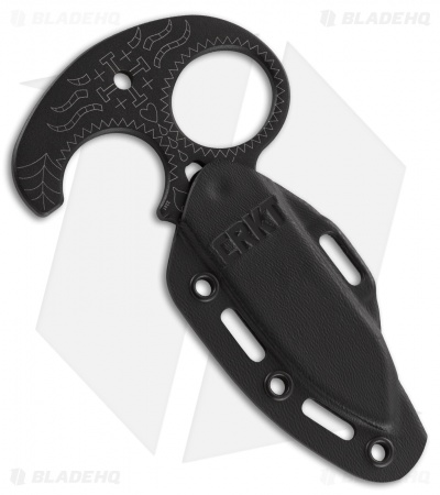 CRKT Tecpatl "Forged By War" Fixed Blade Push Dagger (3.3" Black) 2261