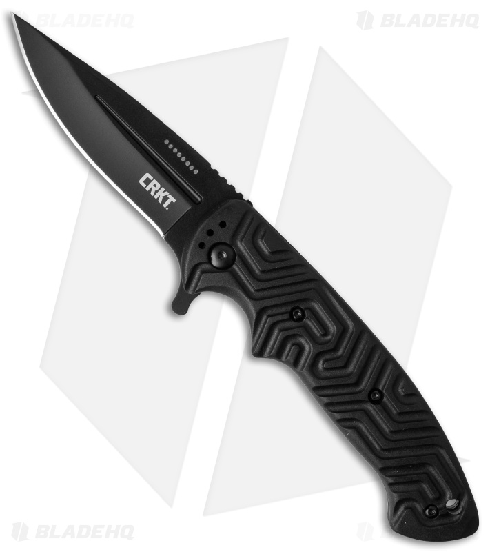 CRKT Acquisition Liner Lock Flipper Knife Black GRN (3.4" Black) 2037
