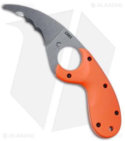 CRKT Bear Claw Fixed Blade Hawkbill Serrated | Orange Nylon