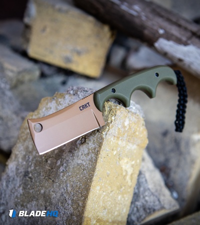 CRKT Folts Desert Warrior Minimalist Cleaver Neck Knife (2.1" Copper D2)