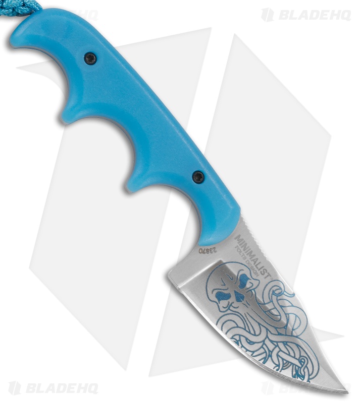CRKT Folts Minimalist Bowie Cthulhu Neck Knife Blue GRN (2" Satin) 2387O