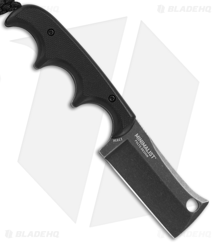 CRKT Folts Minimalist Cleaver Neck Knife Blackout (2.1" Black) 2383K