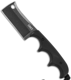 CRKT Folts Minimalist Cleaver Neck Knife Blackout (2.1&quot; Black) 2383K | 130452