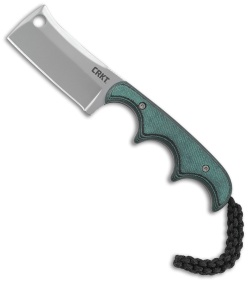 CRKT Folts Minimalist Cleaver Neck Knife Green (2.13&quot; Bead Blast) 2383 | 114379