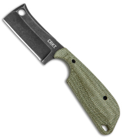 Flytanium Green Micarta + CRKT Folts Minimalist Cleaver Neck Knife (2" Black SW)