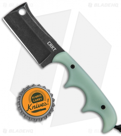 CRKT Folts Minimalist Cleaver Neck Knife Natural G-10 (2.1" Black Smokewash D2)