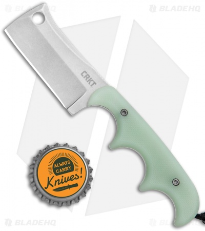 CRKT Folts Minimalist Cleaver Neck Knife Natural G-10 (2.1" Stonewash D2)