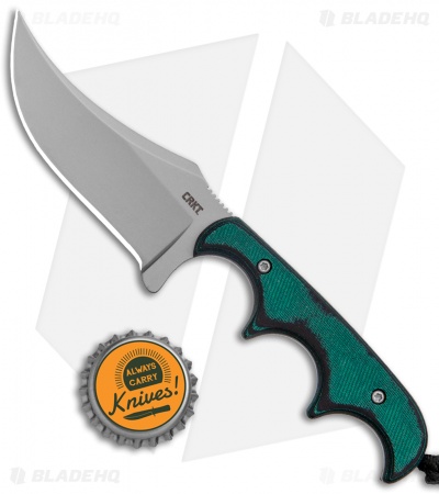 CRKT Folts Minimalist Persian Neck Knife Green G-10 (2.1" Bead Blast) 2379
