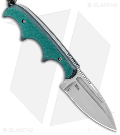 CRKT Folts Minimalist Spear Point Neck Knife Green Resin/Fiber (2.1" Stonewash)