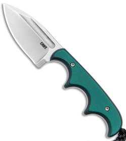 CRKT Folts Minimalist Spear Point Neck Knife Green Resin/Fiber (2.1&quot; Stonewash) | 157459