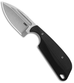 Flytanium Black G-10 + CRKT Folts Minimalist Fixed Neck Knife (2.25" SW)