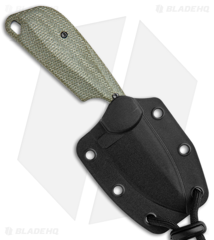 Flytanium Green Micarta + CRKT Folts Minimalist Fixed Neck Knife (2.25" SW)