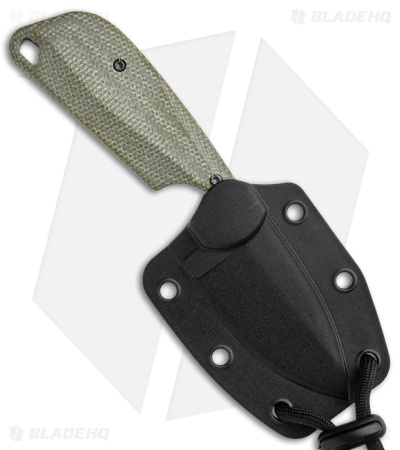 Flytanium Green Micarta + CRKT Folts Minimalist Fixed Neck Knife (2.25" SW)