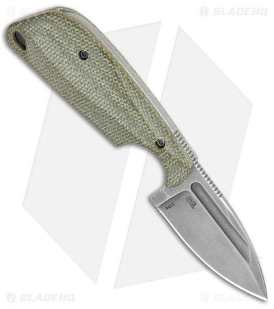 Flytanium Green Micarta + CRKT Folts Minimalist Fixed Neck Knife (2.25" SW)