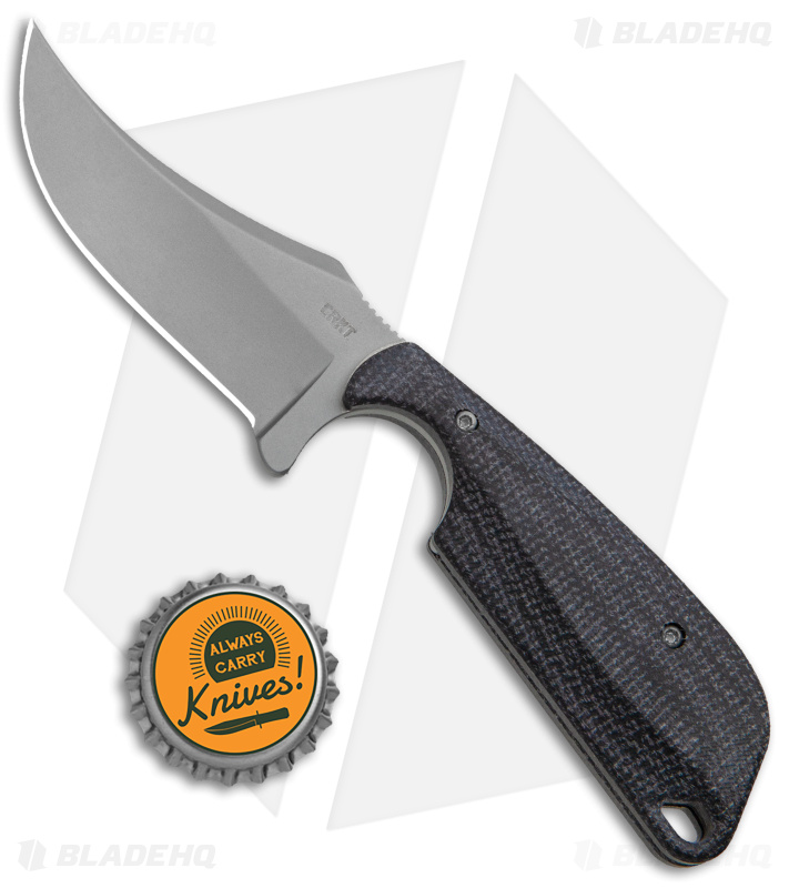 Flytanium Black Micarta + CRKT Folts Minimalist Persian Knife (2.25" Satin)