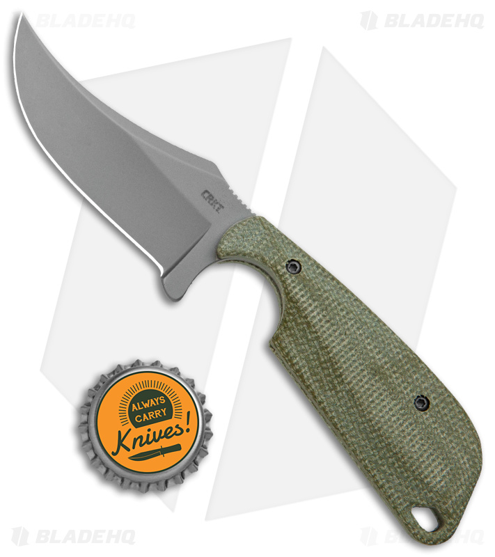 Flytanium Green Micarta + CRKT Folts Minimalist Persian Black (2.25" Satin)