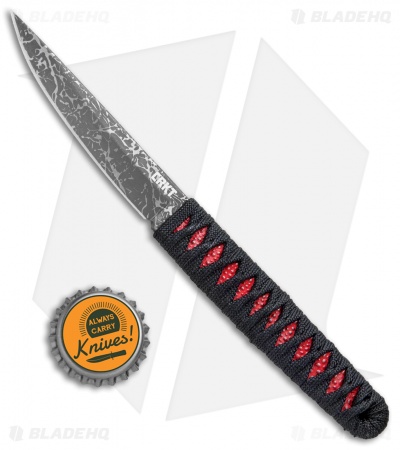 CRKT Burnley Obake Fixed Blade Knife Red (3.64" Gray TiNi) 2367R