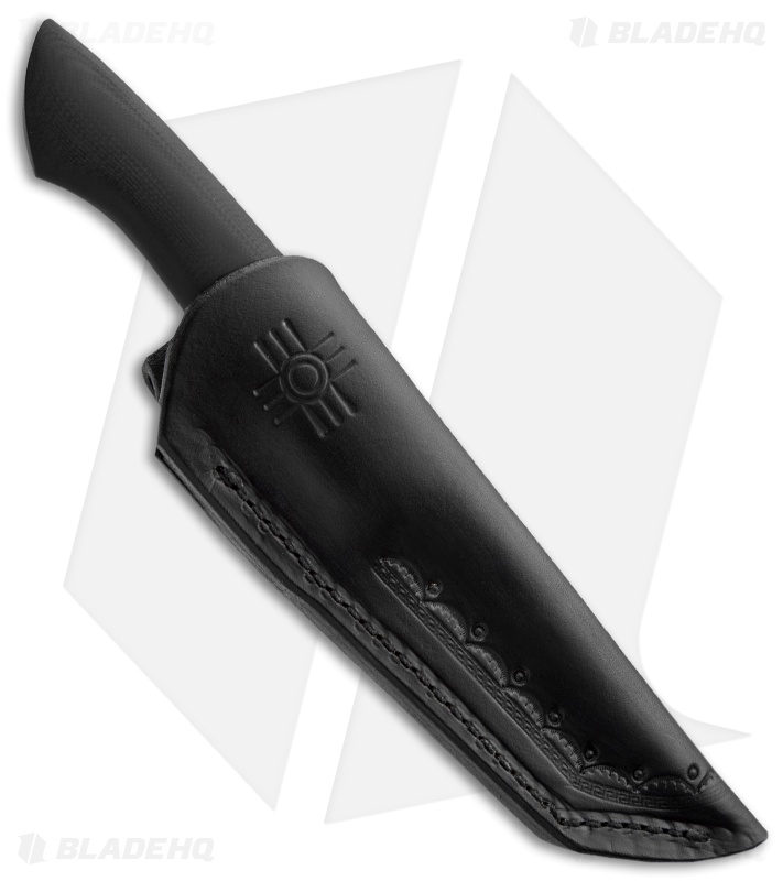 O'Hare Knives Tanto Fixed Blade Black G-10 Knife (3.875" Stonewash)