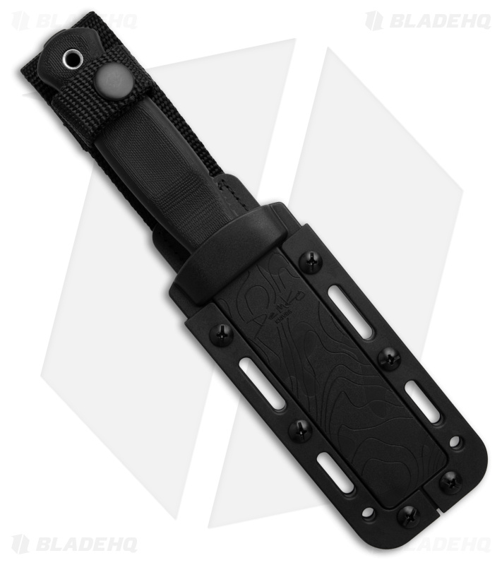 Demko Armiger 4 Spear Point Fixed Blade Knife Black Rubber (4" Black)