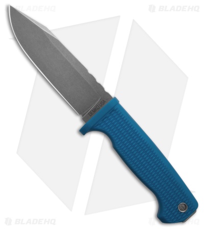 Demko Knives Freereign MagnaCut Clip Point Knife Rubber Blue  (5" SW)