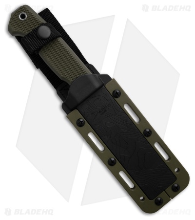 Demko Knives Freereign MagnaCut Clip Point Knife Rubber Green  (5" SW)