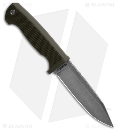 Demko Knives Freereign MagnaCut Clip Point Knife Rubber Green  (5" SW)
