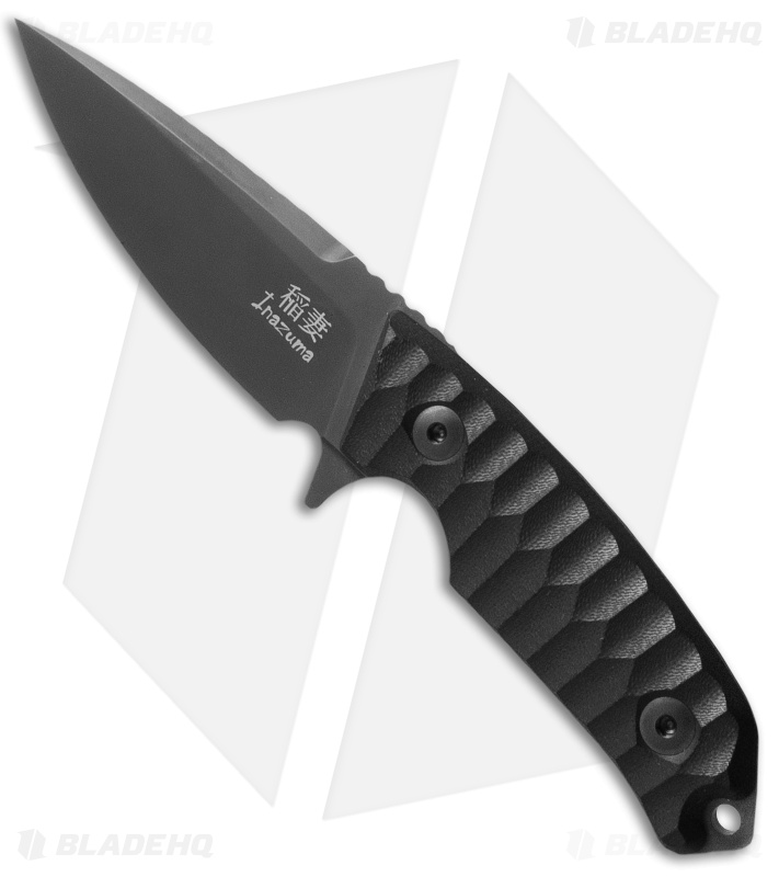 Dendra Inazuma Fixed Blade Knife Black G-10 (4" Black)