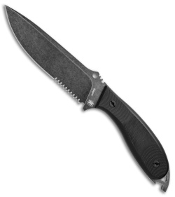 DPx H.E.F.T. 6 Assault Survival Fixed Blade Black G-10 (5.75" Black SW Serr)