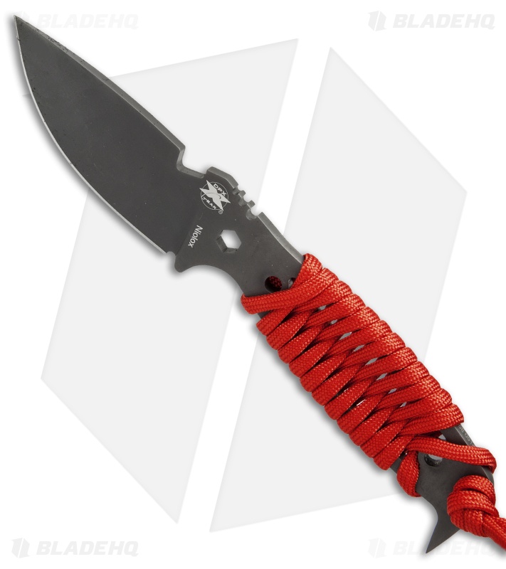 DPx H.E.S.T II Assault Survival Knife Red Paracord Wrap (3.15
