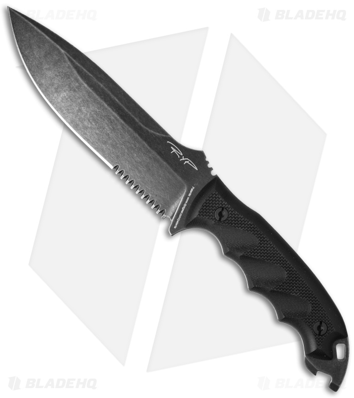 DPx HEST 6 Assault Fixed Blade Knife (6" Black SW Serr)
