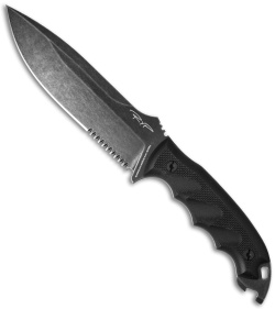 DPx HEST 6 Assault Fixed Blade Knife (6" Black SW Serr)