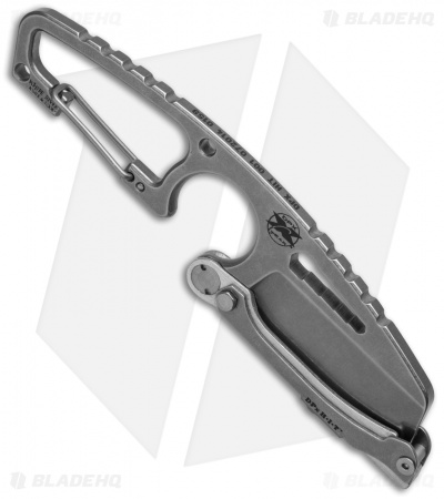 DPx HIT Cutter Fixed Blade Knife Centric Pivot Handle/Guard (2" Stonewash)