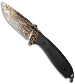 DPx HEFT 4 Fixed Blade Knife Black G-10 (4" Tiger Stripe Camo)