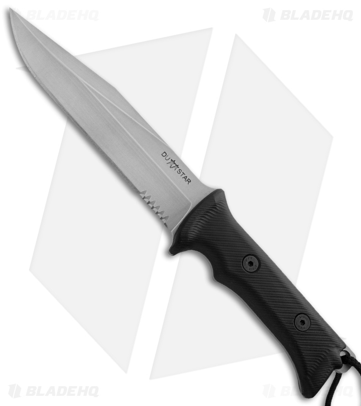 DUSTAR Knives Dimona Knife Fixed Blade (6.5" Gray Serr)