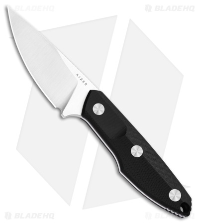 Kizer Splinter Fixed Blade Knife Black G-10 (3.2" Satin) 1087A1