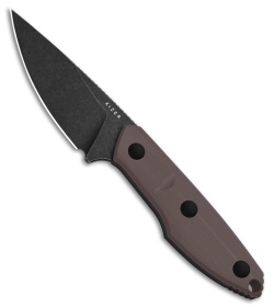 Kizer Splinter Fixed Blade Knife Brown G-10 (3.2" Black SW) 1087A2