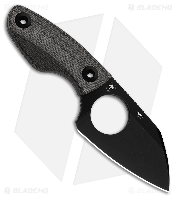 Kizer Cutlery NightJar Fixed Blade Knife Black Micarta (2.9" Black PVD & SW)
