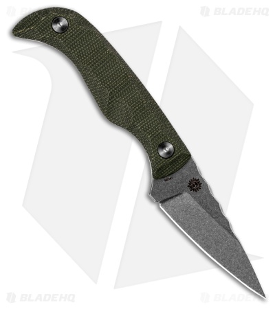 Auxiliary Manufacturing Karl Jr Deadhead Fixed Blade Green Micarta (3" SW)