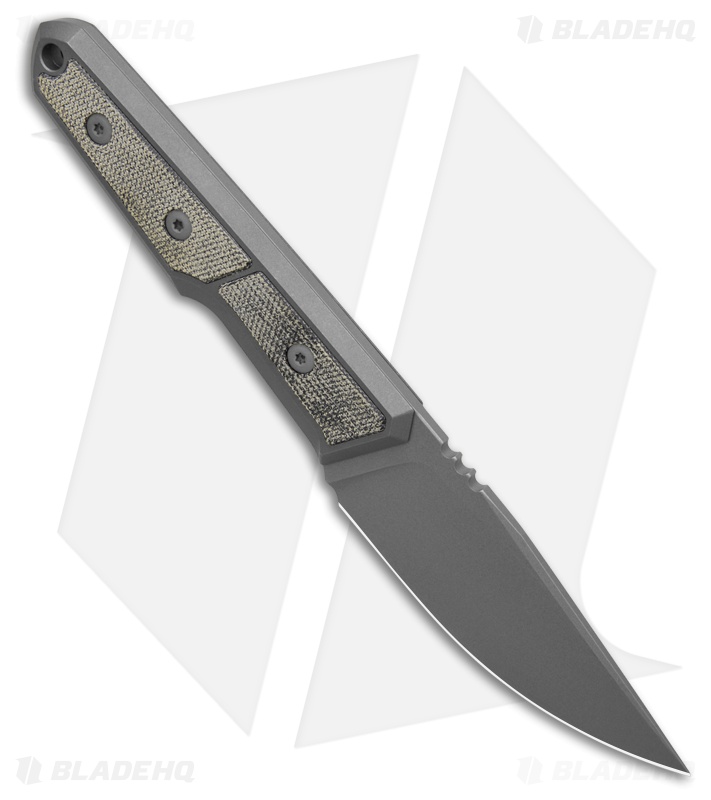 BMKT Explorer V2 Fixed Blade Knife Drop Point Black Canvas (3.12" Dark SW)
