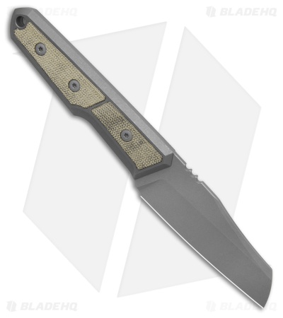BMKT Explorer V2 Fixed Blade Knife Sheepsfoot OD Canvas Micarta (3.12" Dark SW)
