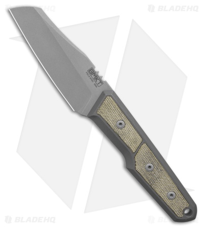 BMKT Explorer V2 Fixed Blade Knife Sheepsfoot OD Canvas Micarta (3.12" Dark SW)