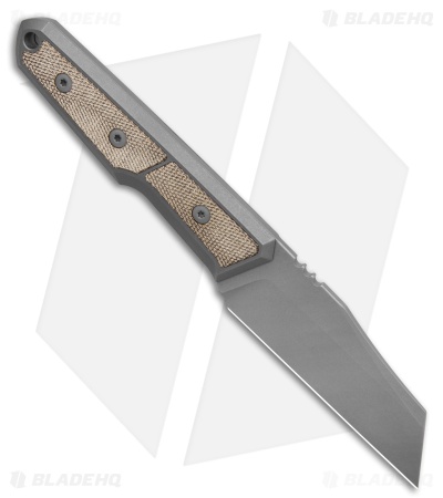BMKT Explorer V2 Fixed Blade Knife Wharncliffe Natural Micarta (3.12" Dark SW)