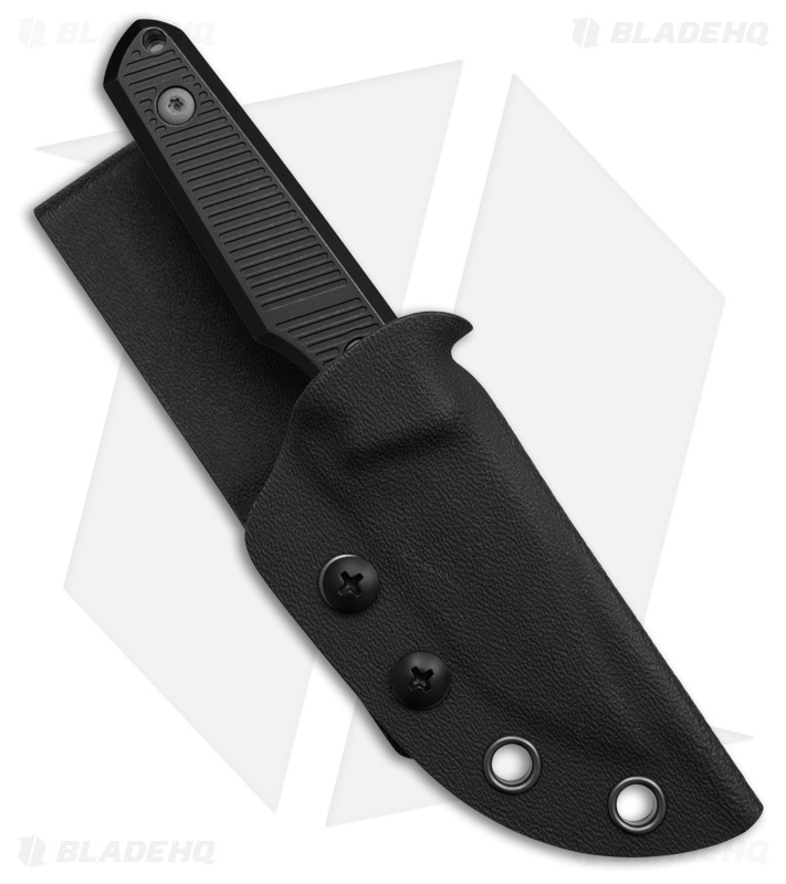 BMKT Small Explorer Fixed Blade Knife Bowie Tanto Blackwashed Ti (Dark SW)