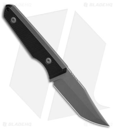 BMKT Small Explorer Fixed Blade Knife Bowie Tanto Blackwashed Ti (Dark SW)