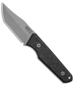 BMKT Small Explorer Fixed Blade Knife Bowie Tanto Marble CF (Dark SW)