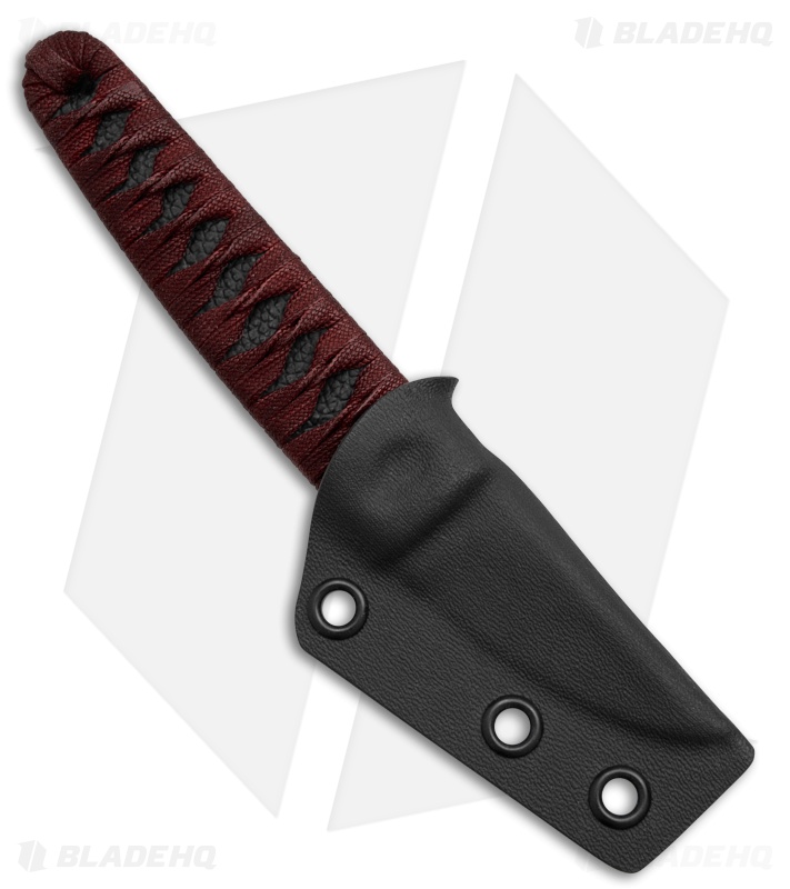 Boker Plus Kissaki Fixed Blade Knife Black Imitation Ray Skin/Red Cord (2.4" SW)