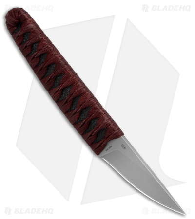 Boker Plus Kissaki Fixed Blade Knife Black Imitation Ray Skin/Red Cord (2.4" SW)