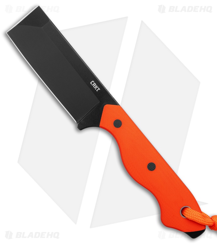 CRKT Razel Fixed Blade Knife Orange G-10 (3" Black Oxide D2)