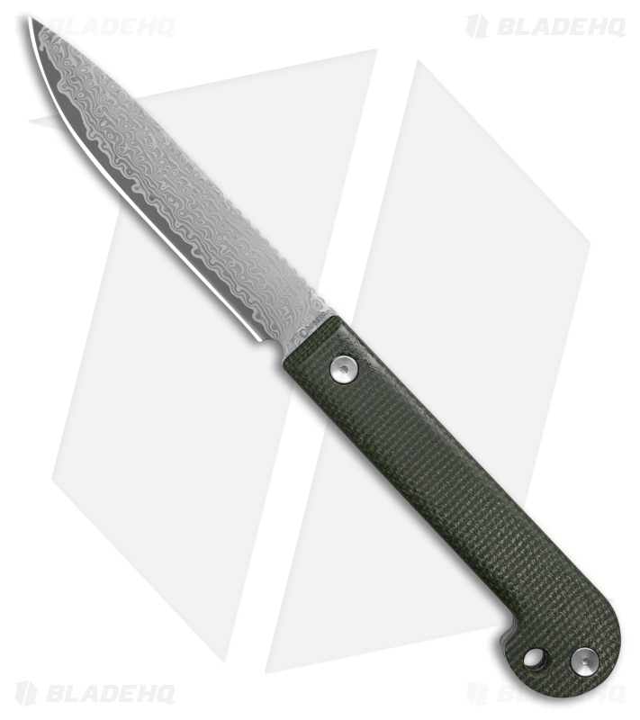 Daggerr Knives Ataman Fixed Blade Green Micarta (3.50" Damascus)