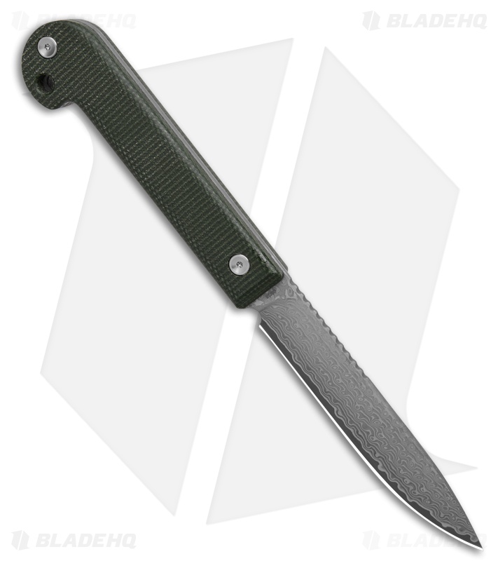 Daggerr Knives Ataman Fixed Blade Green Micarta (3.50" Damascus)